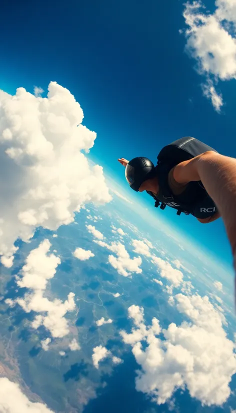 skydive aerial view