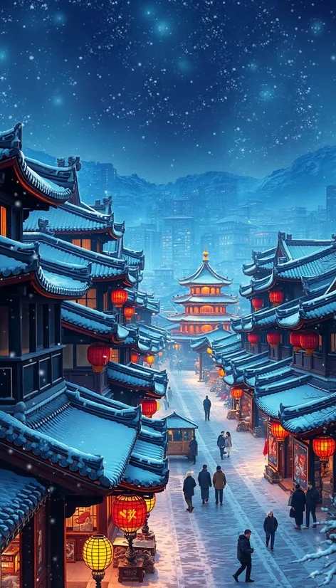 china snowy city