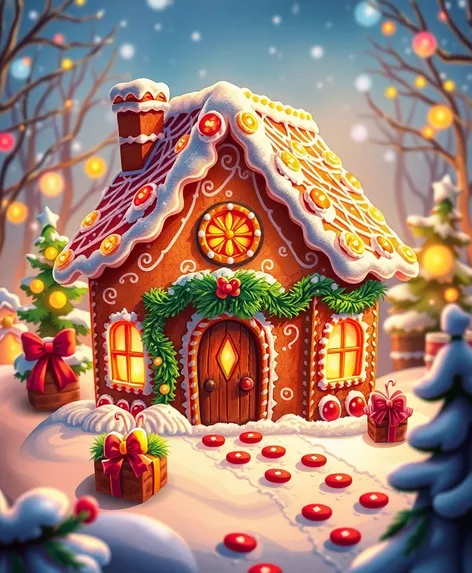 gingerbread house clipart