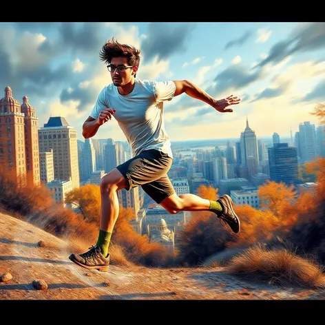 person running picture