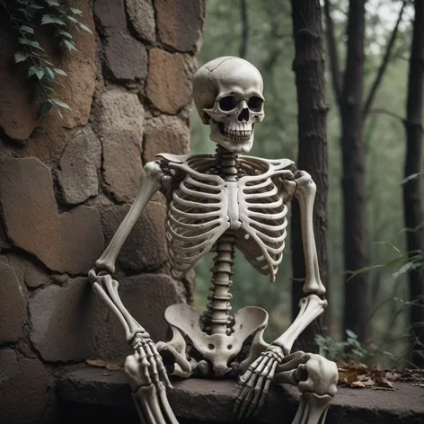 skeleton waiting