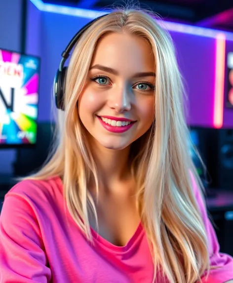 blonde video game streamer