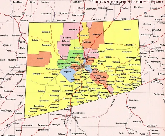 ct county map with