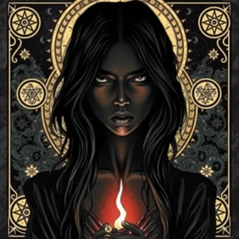 dark woman tarot card