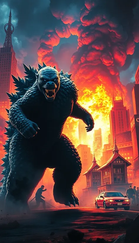 godzilla kong running