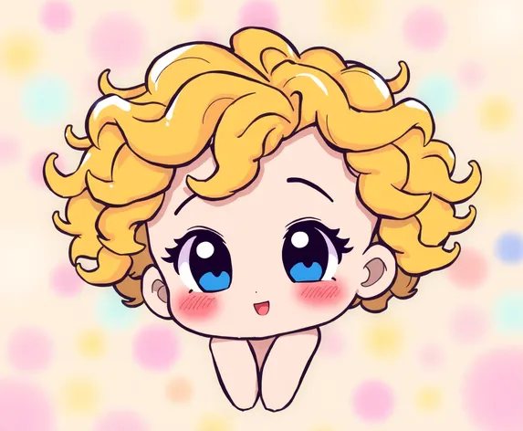 chibi drawing curly hair