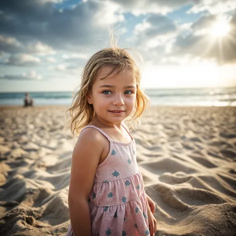 Little girl at beach