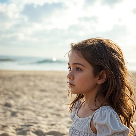 Little girl at beach