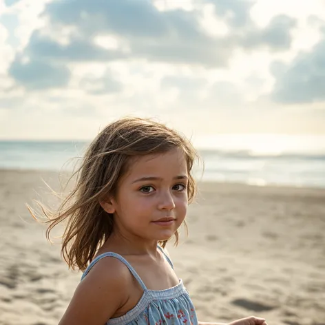 Little girl at beach