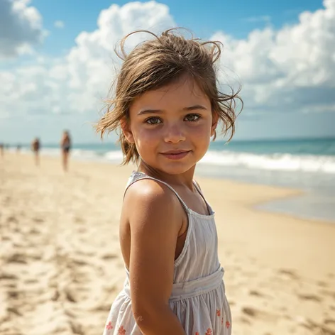 Little girl at beach