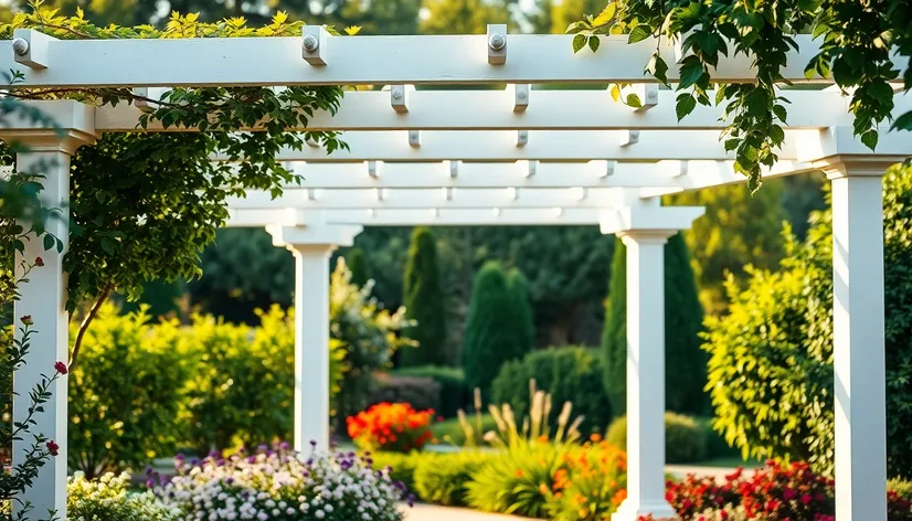 white pergola