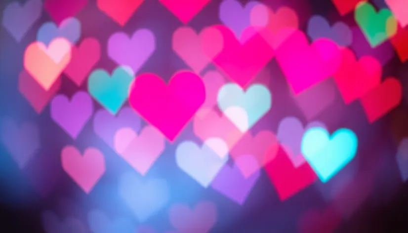 hearts bokeh photo filter