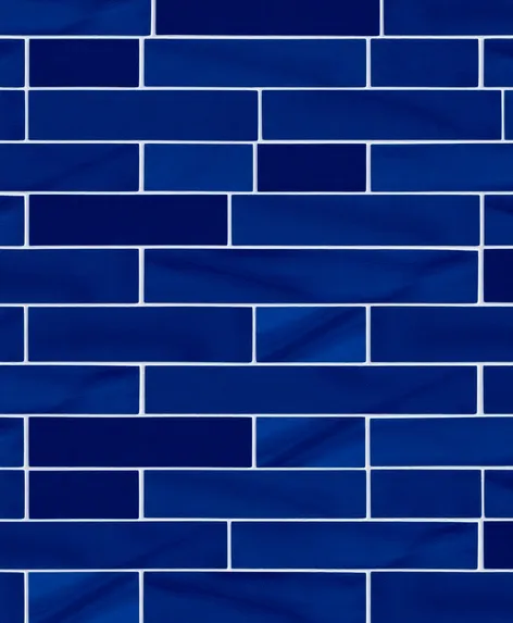 dark blue backsplash tile