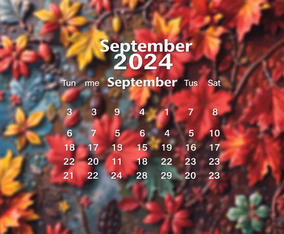 calendar for september 2024