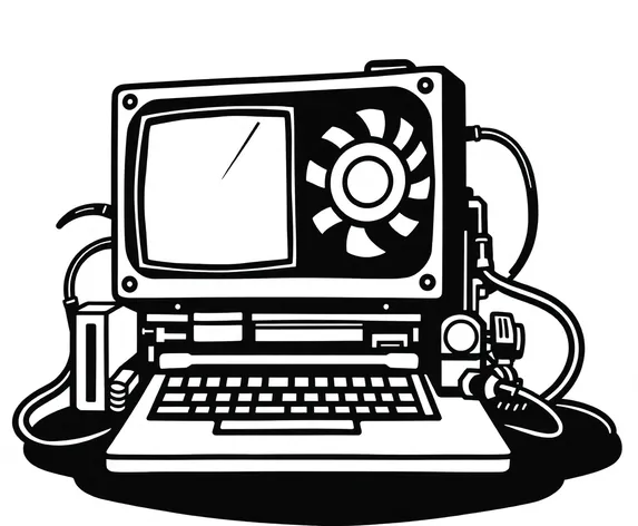 computer part clipart black