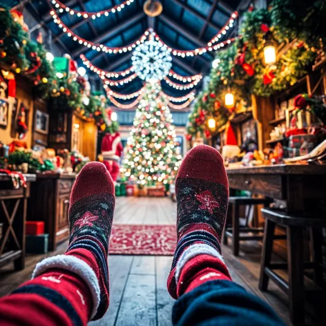 feet at christmas