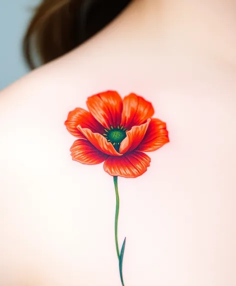 poppy flower tattoo