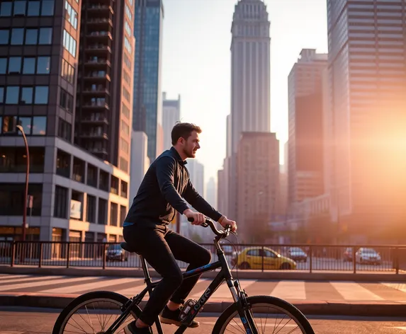 man and bike