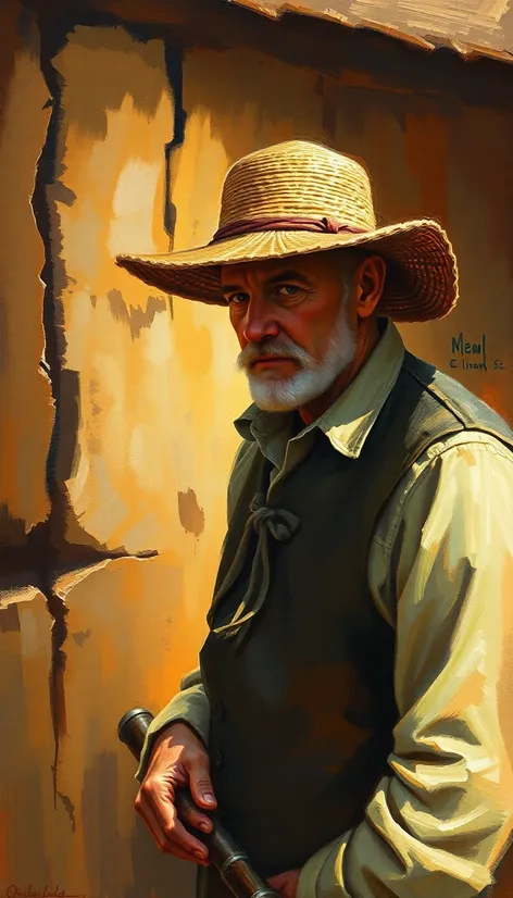 old farmer painting