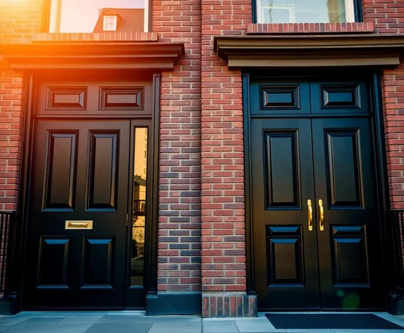 black front doors