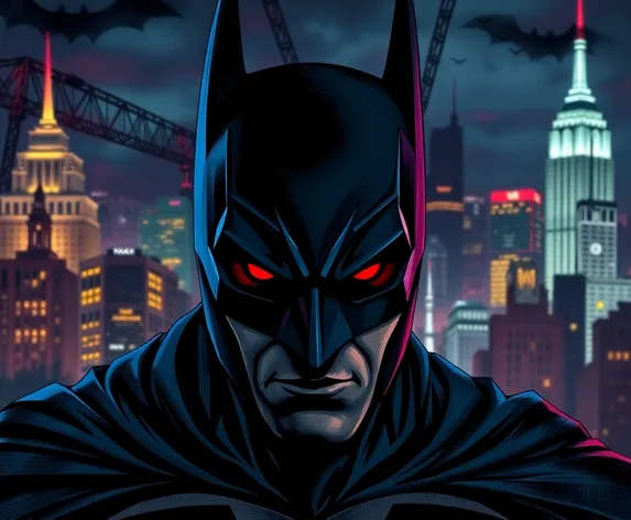 batman with red eyes