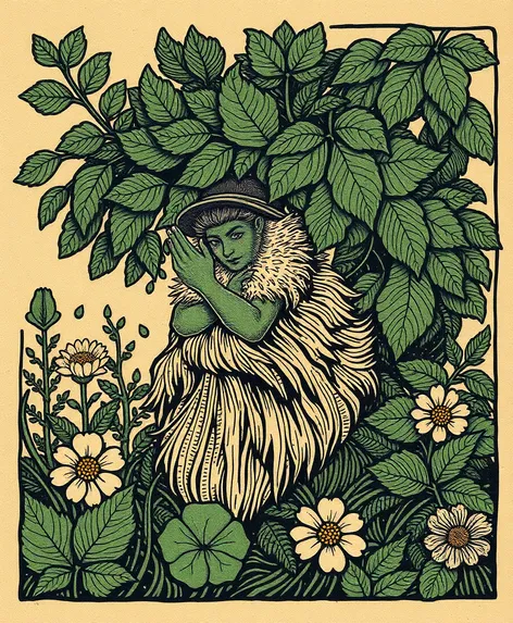 green man woodcut