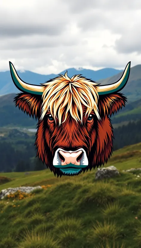 highland cow logo