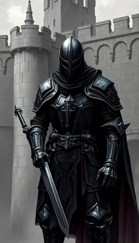 knight armor black