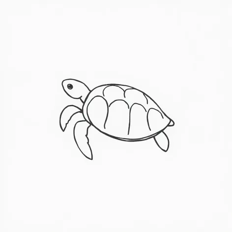 outline turtle tattoo