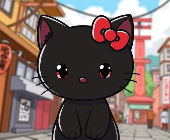 hello kitty black cat