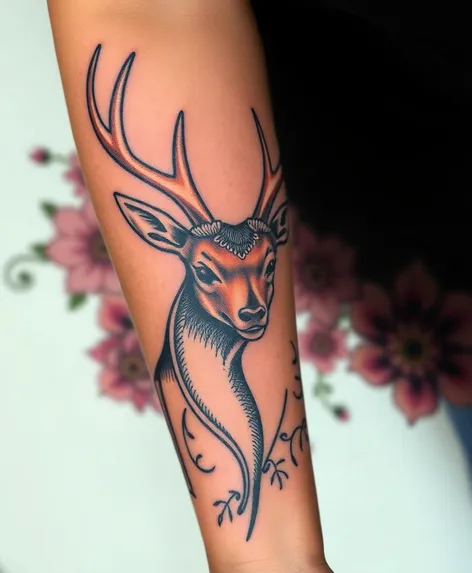 deer arm tattoos