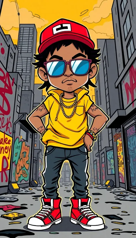 rapper cartoon art