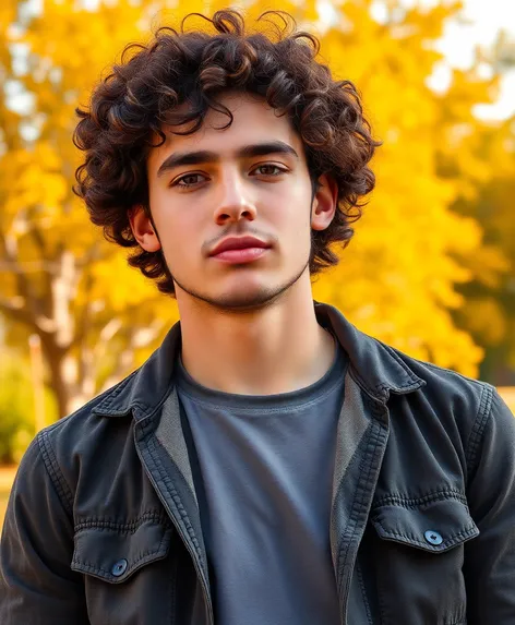 guy with curly hair