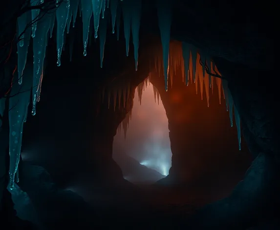 icicle cave dark and