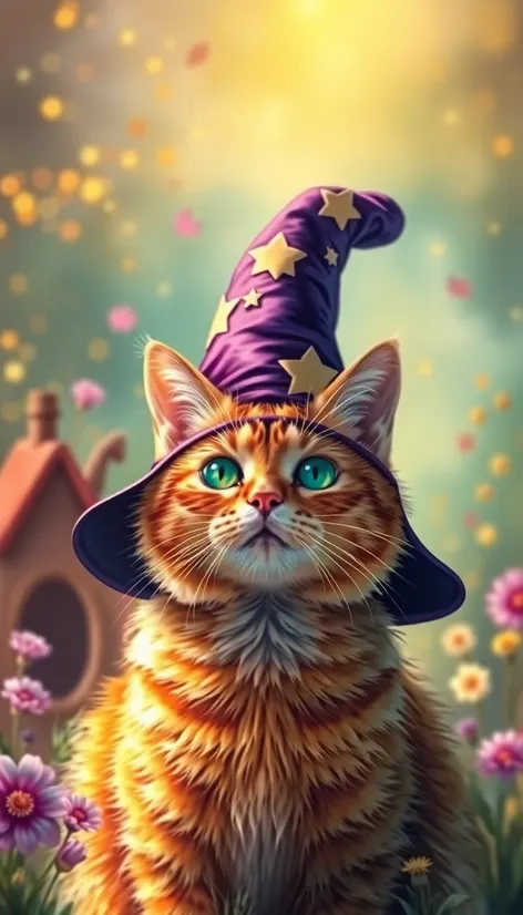 cat in wizard hat