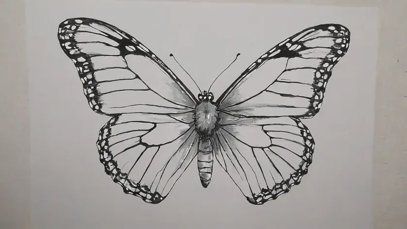 butterfly outline drawing