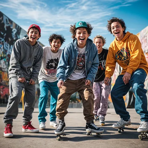 group of boys skaters