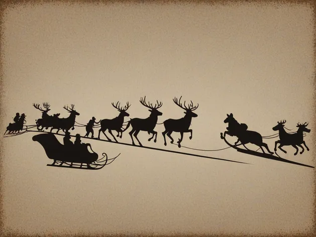 santa sleigh silhouette