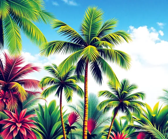 palm tree wall stickers