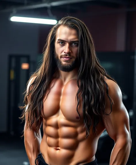 bodybuilding long hair