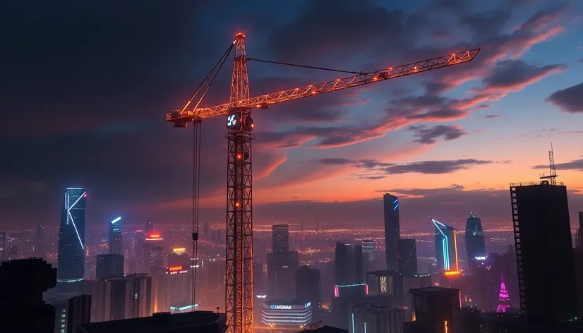 futuristic tower crane