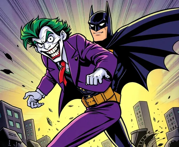 joker and batman cartoon