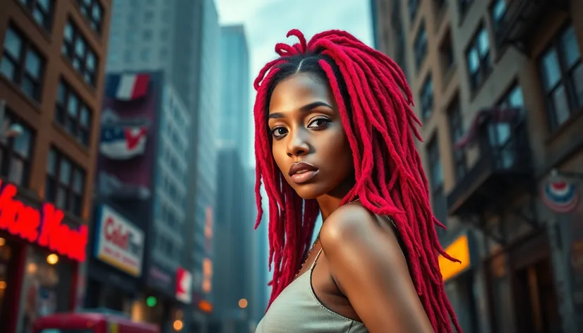 red dreadlocks female