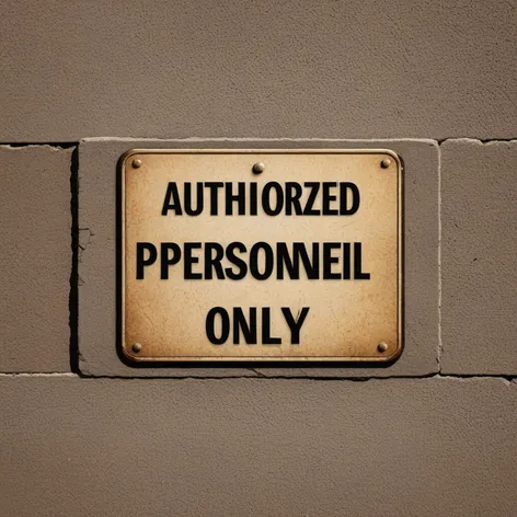 authorized personnel only