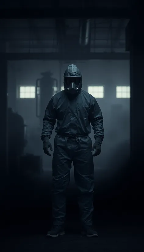 black hazmat suit