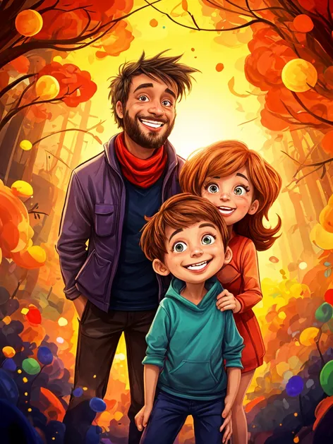 cartoon family