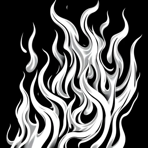 black white flames gif