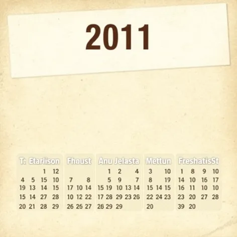 2011 calendar