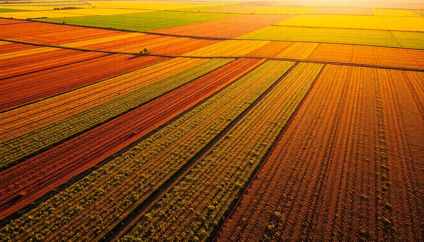 agricultural fields in squares