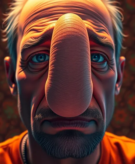 person with big nose